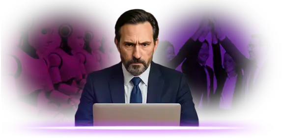 lider decidindo se escolhe humanos ou robos