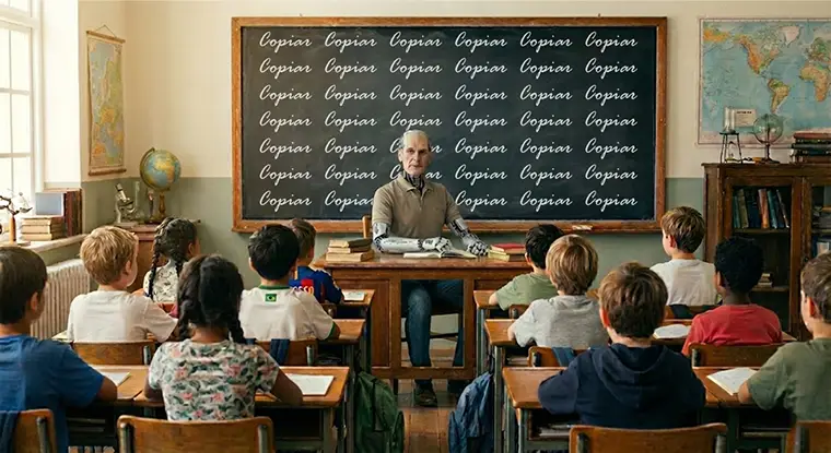 Professor presente em sala de aula, simbolizando Educação Humanizada