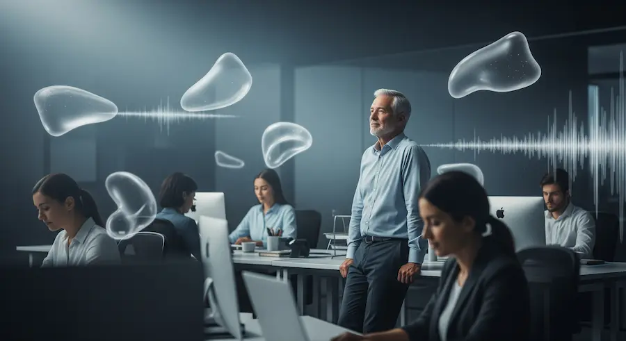 metáfora visual da liderança sensorial no ambiente de trabalho
