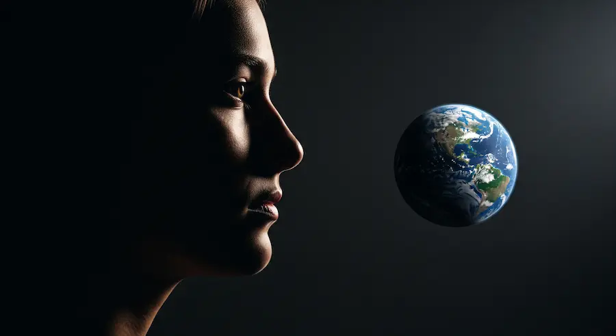 Imagem simbólica representando a palavra do ano e o silêncio diante do excesso de estímulos do mundo