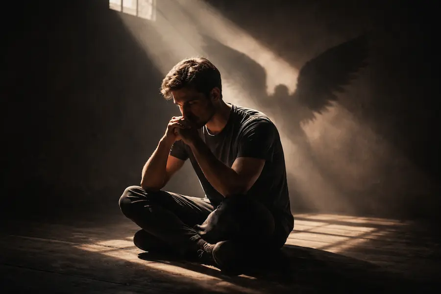 pessoa refletindo diante da tecnologia representando uso consciente
